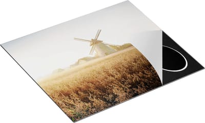 Chefcare Inductie Beschermer Windmolen in het Veld - 60x50 cm - Afdekplaat Inductie - Kookplaat Beschermer - Inductie Mat