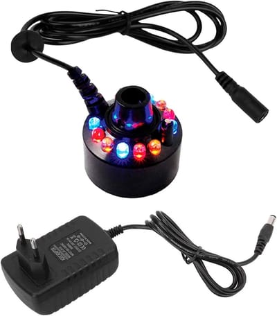 Luchtbevochtiger - Luchtbevochtiger - Mini-mist - 12 LED-mist - Fonteinvijververstuiver - Binnenfonteinmist - Geweldig voor Halloween en kerstversieringen
