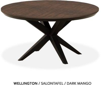 Maxfurn - Ronde salontafel met verjongde rand | Zeer krasvast | Kleur: Dark mango | diameter 80cm