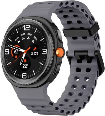 Strap-it Ocean siliconen bandje met gespsluiting geschikt voor Samsung Galaxy Watch 9 (40/44mm) / Watch 8 (40/44mm) / 8 Classic (46mm) - donkergrijs