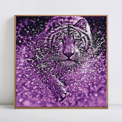 5D Doe-het-zelf Diamantschilderij Volledig Rond Tijger Diamant Borduurwerk Mozaïek Volledig Weergave Afbeelding 30x30CM