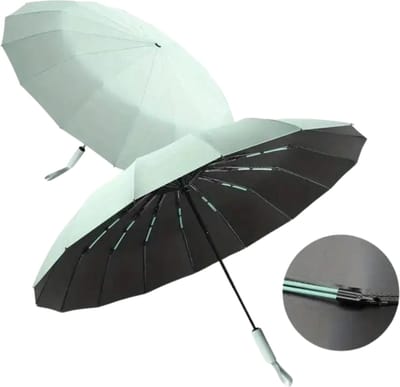 Nivard Moderne Stormparaplu - Opvouwbaar - Windproof Paraplu - Stormproef - Automatisch Uitklapbaar - Umbrella - Draagbaar - Lichtgroen
