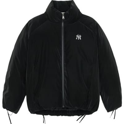 MLB New York Yankees Eendendons Korte Effen Kleur Opstaande Kraag Warme Oversized Donsjas Dames Buitenjas 3FDJB0856-50BKS M black