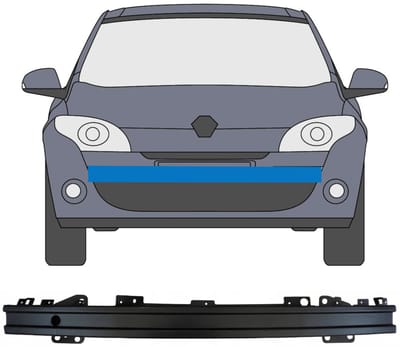 Versterking voorbumper / balk voor Renault Megane III 2008-2016