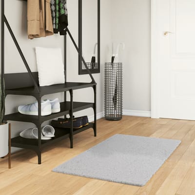vidaXL - Vloerkleed - HUARTE - laagpolig - zacht - wasbaar - 60x110 - cm - grijs