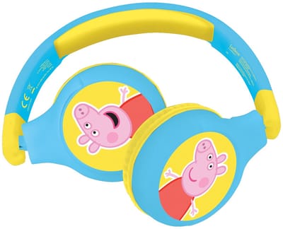 2-in-1 Bluetooth® en Bedrade comfortabele opvouwbare Koptelefoon met veilige volumebeperking Peppa Pig Design