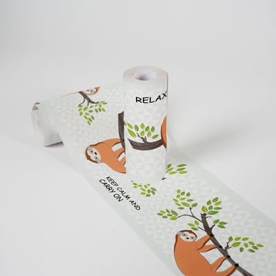 LUIAARD BEHANGRAND | Zelfklevend - oranje groen bruin grijs - A.S. Création Lovely Kids