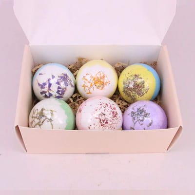 Bad Bommen Set - Bruisballen Aromatherapie - Ontspannend Bad - Natuurlijke Ingrediënten - 6 Stuks