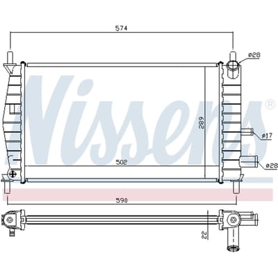Radiator, motorkoeling NISSENS 62085A