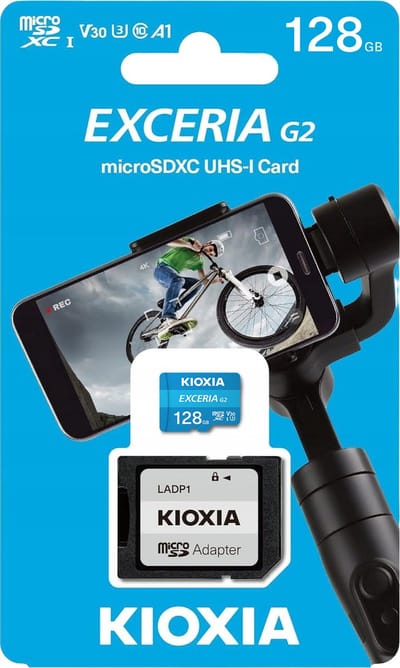 Kioxia - Geheugenkaart - microSD - 128 GB - UHS-I U1 - Met Adapter