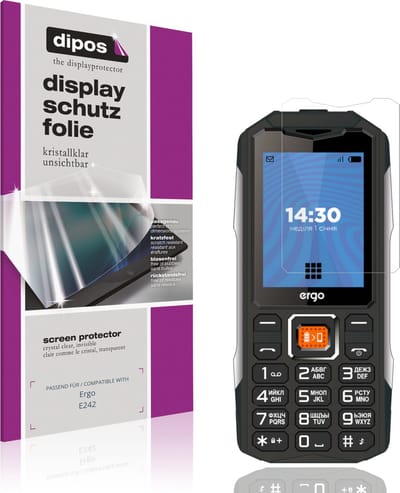dipos – 4x Beschermfolie geschikt voor Ergo E242 | Krasbestendige & heldere Screenprotector Ultra-Thin