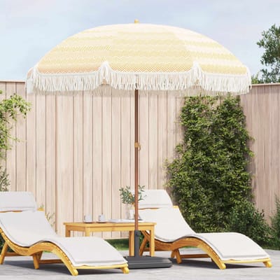 vidaXL - Strandparasol - 205 - x - 205 - x - 210 - cm - Polyester - en - Staal - Rond