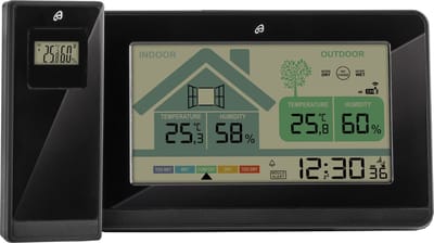AURIOL Weerstation met ventilatieadvies Temperatuur- en vochtigheidsweergave voor binnen en buiten Met schimmelalarm