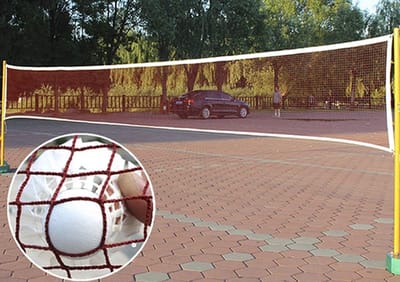 MTTproducts- Tennisnet Draagbaar - Badmintonnet - Volleybalnet - Outdoor Net - Knooploos - 6,1 m x 0,76 m - Eenvoudige Montage