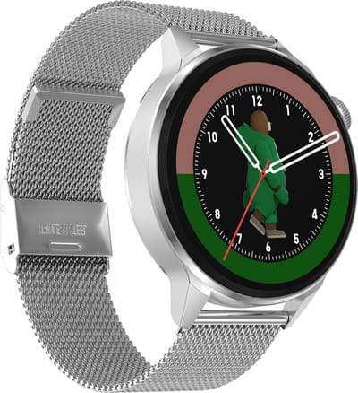 Belesy® NUMBER 4 - Smartwatch Heren – Smartwatch Dames - Horloge – Stappenteller – Calorieën - Hartslag – Sporten - Splitscreen - Kleurenscherm - Full Touch - Bluetooth Bellen – Milanees – Staal - Zilver - Moederdag