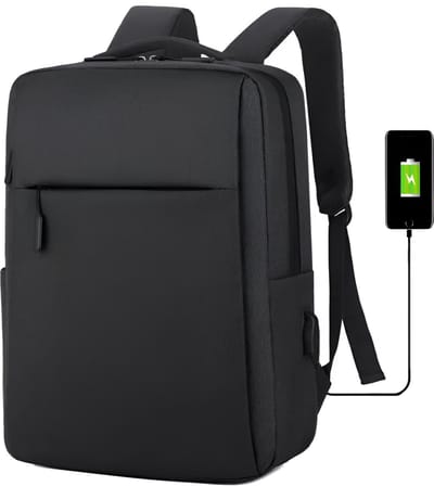 CarryQuest® - Trendy Oxford Doek Veelzijdige Rugzak - 36-55L - Ruime Opbergruimte + Laptopcompartiment - Unisex - School Student Rugzak - Zakelijke Rugzak - Zwart