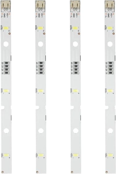 Set van 4 LED Strips voor Koelkastverlichting - Vervangende Lampen voor E349766, MDDZ-162A en 1629348, DC12V 2W Koelkast LED Verlichting