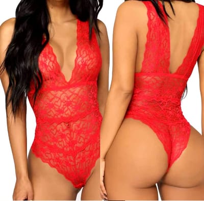 Erotische Body I Lingerie Body Kostuum I Sexy Erotisch Ondergoed I Rood