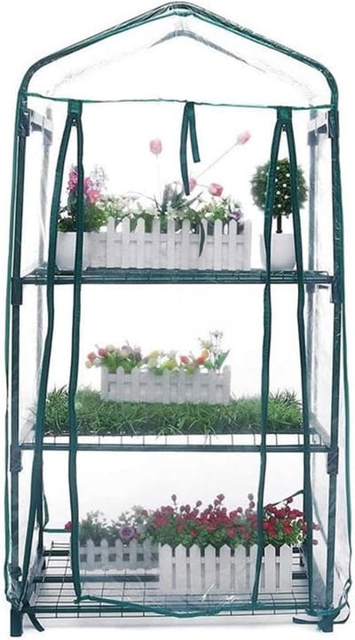 Kleine broeikas - Binnenkas planten - Planten beschermen - Montage zonder gereedschap - 3 lagen 125 cm - Transparant
