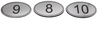 Tafelnummers Set - Genummerde Labels - Horeca Inrichting - Duurzaam ABS Kunststof - 90x55mm - Zilver