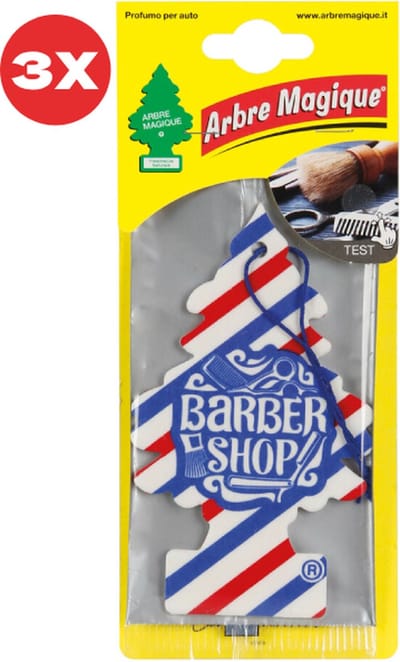 3 stuks Kapperszaak Arbre Magique Geurboom luchtverfrisser voor in de auto Barbershop – Car Parfum – Geurboompje – Geurbooster – Wonderboom – Geurverfrisser – Nieuwe Auto – Autogeur – Autoparfum – Geurblad