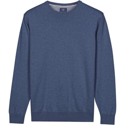 Baileys Trui Uni Color Crew Neck Pima Cotton Cloud Blue / male