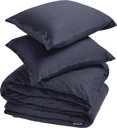 Yumeko dekbedovertrek jersey indigo blauw 200x220 + 2/60x70 - Bio, eco & fairtrade