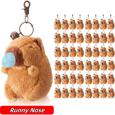 8-4s Capybara Pluche Sleutelhanger Speelgoed Schattige Capybara Knuffels Speelgoed Capibara Sleutelhanger Pluche voor Rugzak Verjaardagsfeestje Bedankjes 8 PCS