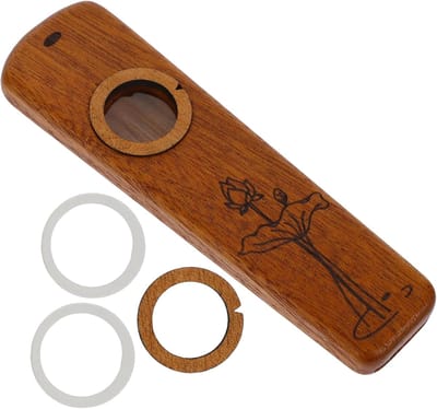 Houten Kazoo Instrument - Muziek Instrument - Muziek Maken - Natuurlijk Hout - 9.3 x 2.5 cm - Bruin