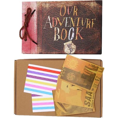DIY Plakboeken Vintage Avontuur Reisdagboek Fotoalbum Ringband Hardcover Foto Herinneringsalbums black