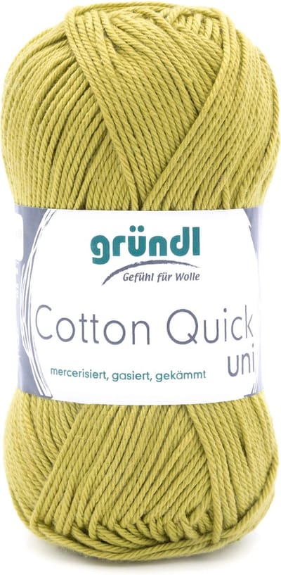 Gründl Cotton Quick Uni | Olijfgroen | 5 bollen | kleur: 140