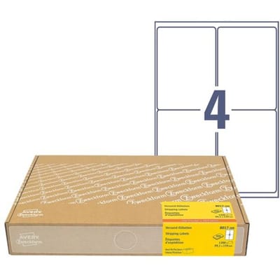 Avery Zweckform - Papier - permanenter Klebstoff - weiß - 99,1 x 139 mm 1200 Etikett(en) (300 Bogen x 4) Versandetikett