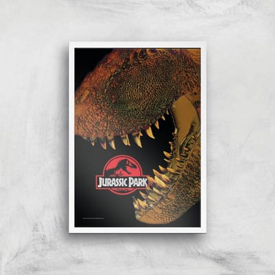 Jurassic Park Giclee Art Print - A3 - White Frame