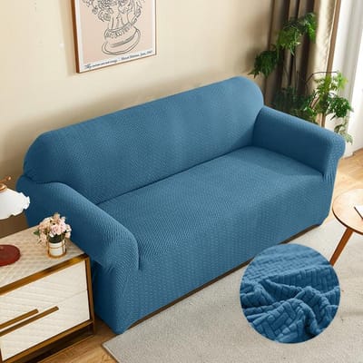 Dikke bankbeschermer Jacquard effen bedrukte bankhoezen voor woonkamer bankhoes hoekbankhoes L-vorm 3Seat 175-210cm