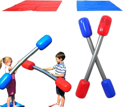 Opblaasbare Battle - Gevechtsspel - Buiten Spelen - Veilige Gevoerde Knuppels - 143 cm Stokken - Multi