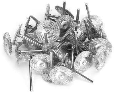 Dailygoods- Draadborstel Set 30 Stuks - Borstelset Boormachine - Borstelstrip - Roestverwijdering - Polijstwielen - Geschikt voor Smalle Ruimtes