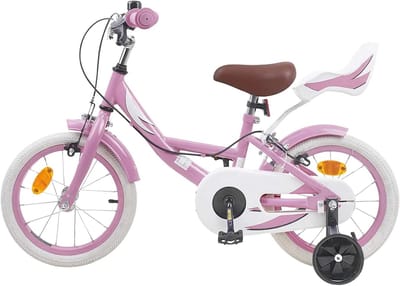 Kinderfiets 16 Inch - Klassieke Fiets - Buiten Plezier - Verstelbaar Zadel - 105-120 cm - Lichtroze