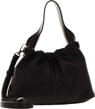 SEIDENFELT MANUFAKTUR Handtas Schoudertas Grurup Hobo Bag Black Zwart