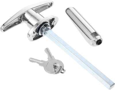 T-Handgreep Slot - Deur Sluiting - Buitenbeveiliging - Dubbel Cam Ontwerp - 16.5 cm - Zilver