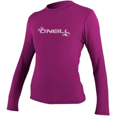 O´neill Wetsuits Basic Skins Sun Rash Guard Met Lange Mouwen Paars 2XL Vrouw