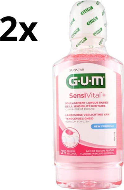 GUM Mondspoelmiddel Sensivital+ - 2 x 300 ml - Voordeelverpakking