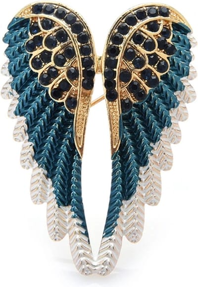 Broche 007 Vleugels groen/blauw