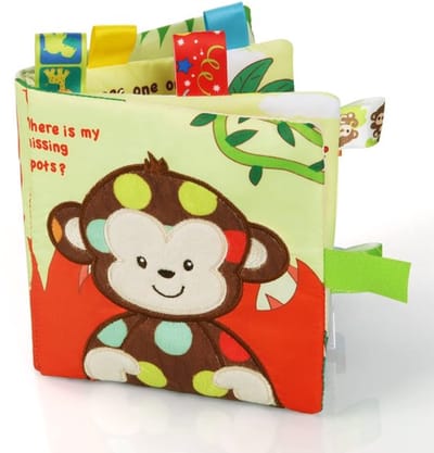 Vt products - stoffen boek - oceaandieren - interactief leren - 15x15