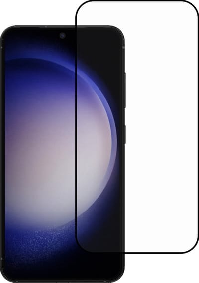 Smartphonica Screenprotector Geschikt voor Samsung Galaxy S23 Plus - Full Cover Tempered Glass with Round Edge - Gehard glas met Afgeronde Hoeken geschikt voor Samsung Galaxy S23 Plus
