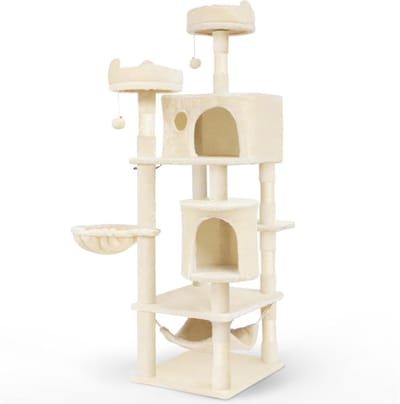 Krabpaal voor Grote Katten - Krabton - Kattenhuis - Beige