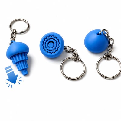 Jellyfish Fidget Toy Sleutelhanger – Anti Stress Speeltje voor Kinderen en Volwassenen – Sensorisch Friemelspeeltje – Pocket Toy – Compact Formaat – Blauw