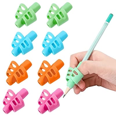 Potlood handgrepen voor kinderen - Siliconen schrijfhulpmiddelen - 8 stuks