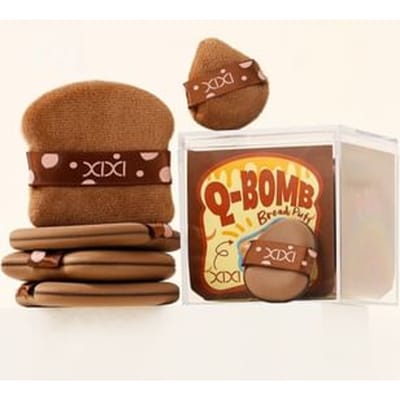 xixi - Q-Bomb Bread Puff - 2 Colours #A Coffee - 6pcs