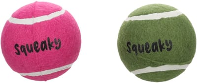 FLAMINGO - SPEELGOED SMASH TENNISBAL SQUEAK MEERDERE KLEUREN 3 INCH/7,62CM 2ST