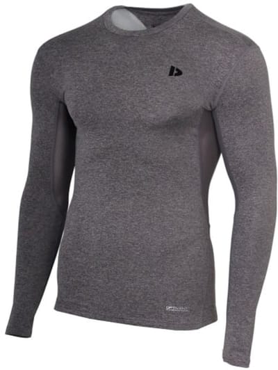 Donnay - Baselayer Longsleeve - Thermo/Sportshirt - Heren - Charcoal-marl (037) - maat S